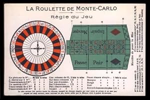 La Roulette de Monte-Carlo - Règle du Jeu - Vintage Postcard