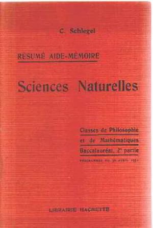 Resumé-aide memoire sciences naturelles/ classe de philosophie et mathematiques