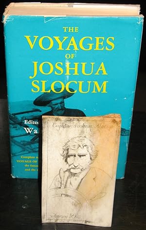 Seller image for Scrimshaw portrait on bone "Captain Joshua Slocum 'Spray' 1896" with "The Voyage of Joshua Slocum" for sale by Antipodean Books, Maps & Prints, ABAA