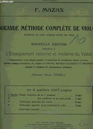 Imagen del vendedor de GRANDE METHODE COMPLETE DE VIOLON a la venta por Le-Livre