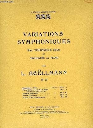 Bild des Verkufers fr VARIATIONS SYMPHONIQUES zum Verkauf von Le-Livre