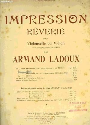 Seller image for IMPRESSION REVERIE for sale by Le-Livre