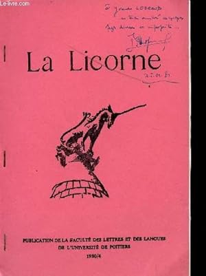 Bild des Verkufers fr FRANCOIS MAURIAC / LA LICORNE / ANNEE 1980- N4. zum Verkauf von Le-Livre