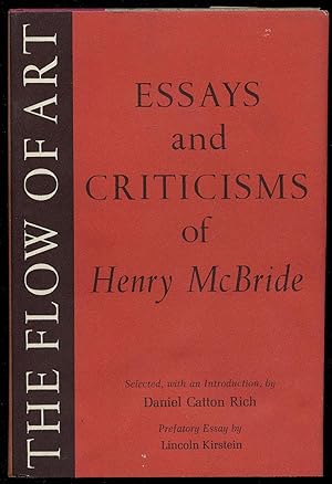 Bild des Verkufers fr The Flow of Art: Essays and Criticisms of Henry McBride zum Verkauf von Between the Covers-Rare Books, Inc. ABAA
