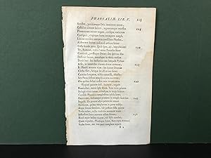 Immagine del venditore per SINGLE LEAF from: Pharsalia Ejusdem ad Calpurnium Pisonem Poemation Praemittitur Notitia Literaria Studiis Societatis Bipontinae - Editio Accurata (1783) (Original Early Letterpress Printing) venduto da Bookwood