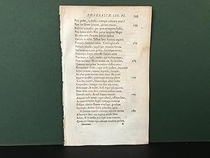 Immagine del venditore per SINGLE LEAF from: Pharsalia Ejusdem ad Calpurnium Pisonem Poemation Praemittitur Notitia Literaria Studiis Societatis Bipontinae - Editio Accurata (1783) (Original Early Letterpress Printing) venduto da Bookwood