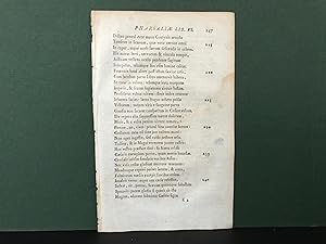 Immagine del venditore per SINGLE LEAF from: Pharsalia Ejusdem ad Calpurnium Pisonem Poemation Praemittitur Notitia Literaria Studiis Societatis Bipontinae - Editio Accurata (1783) (Original Early Letterpress Printing) venduto da Bookwood