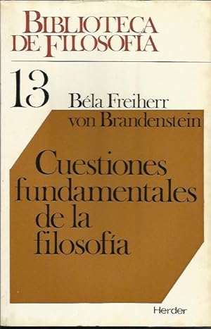 Cuestiones Fundamentales de la Filosofia