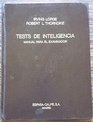 Test de Inteligencia Manual para el Examinador