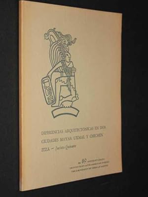 Seller image for Diferencias Arquitectonicas En Dos Ciudades Mayas: Uxmal Y Chichen Itza for sale by Cover to Cover Books & More