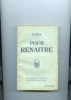 Seller image for POUR RENATRE. for sale by Librairie CLERC