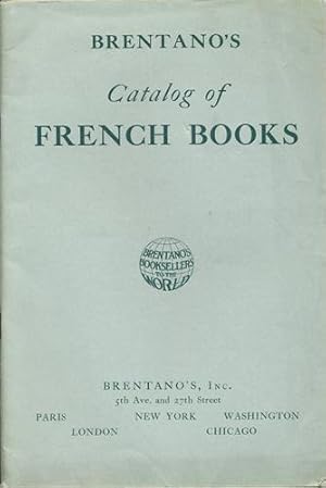 Seller image for Brentano's Catalog of French Books for sale by Kaaterskill Books, ABAA/ILAB