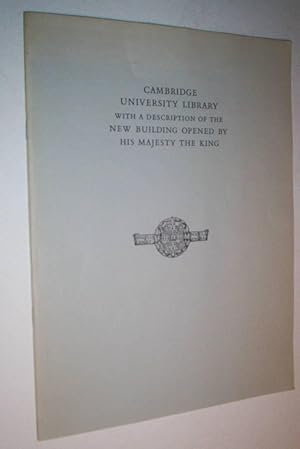 Cambridge University Library 1400-1934.