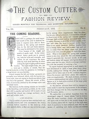 The Custom Cutter and Fashion Review. Issued monthly for technical and scientific information. (V...