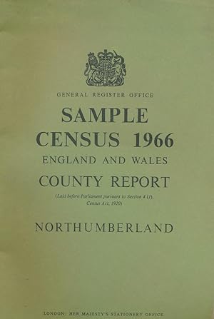 Image du vendeur pour Sample Census 1966 England and Wales. County Report Northumberland mis en vente par Barter Books Ltd