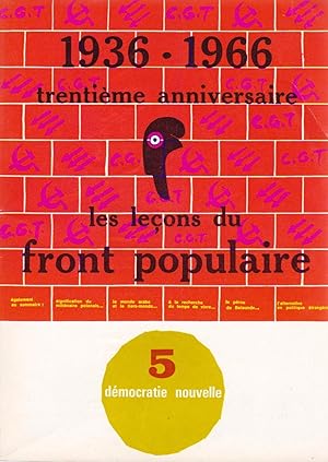 Bild des Verkufers fr LES LEONS DU FRONT POPULAIRE. 1936-1966, trentime anniversaire. zum Verkauf von Librairie Dhouailly