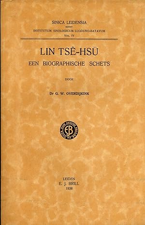 Imagen del vendedor de Lin Ts-Hs. Een Biographische Schets (Sinica Leidensia, 4) a la venta por Masalai Press