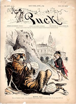 Seller image for PRINT: "Mighty Sick!".engraving from Puck Humorous Weekly, June 4, 1890 for sale by Dorley House Books, Inc.