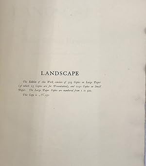 Landscape; With original etchings and many illustrations from pictures and drawings