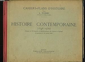 Seller image for CAHIERS-PLANS D'HISTOIRE - HISTOIRE CONTEMPORAINE 1848- 1930 for sale by Le-Livre