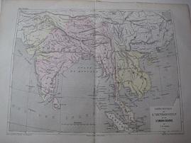 Carte Physique de L`Hidoustan et de L`Indo-Chine