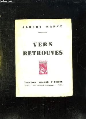 Bild des Verk�ufers f�r VERS RETROUVES. zum Verkauf von Le-Livre