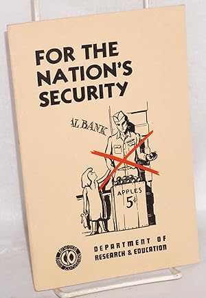 Imagen del vendedor de For the nation's security a la venta por Bolerium Books Inc.