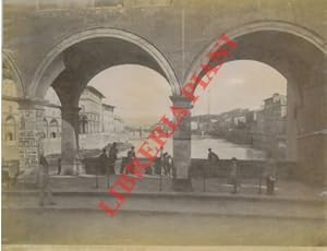 Bild des Verkufers fr Firenze. Ponte vecchio con vista dell'Arno. zum Verkauf von Libreria Piani