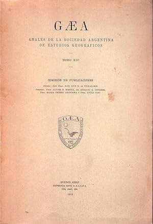 ANALES DE LA SOCIEDAD ARGENTINA DE ESTUDIOS GEOGRAFICOS. Tomo XIV