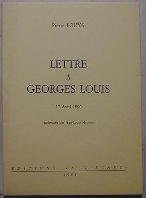 Lettre à Georges Louis - 17 avril 1890