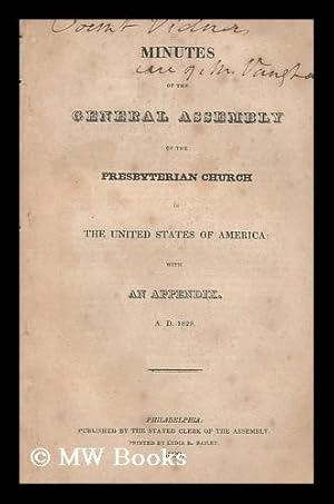 Image du vendeur pour Minutes of the General Assembly of the Presbyterian Church in the United States of America; with an Appendix. A. D. 1829 mis en vente par MW Books