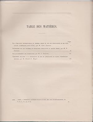 Seller image for JOURNAL DE L'ECOLE POLYTECHNIQUE publi par le conseil d'instruction de cet tablissement - IIe srie - Troisime cahier - 1897 for sale by CANO