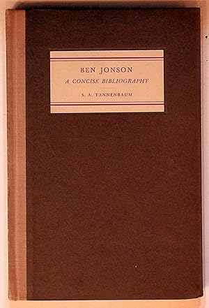 Ben Jonson. A Concise Bibliography