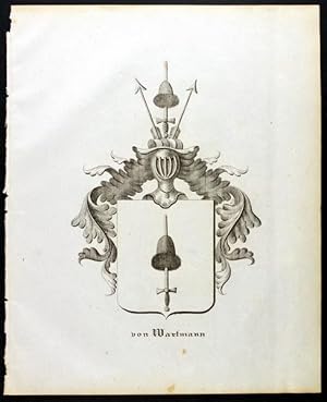 Bild des Verkufers fr Wappen derer von Wartmann (1837) zum Verkauf von Antiquariat Stefan Wulf