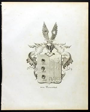 Bild des Verkufers fr Wappen derer von Rosenthal (1837) zum Verkauf von Antiquariat Stefan Wulf