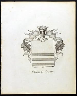 Bild des Verkufers fr Wappen derer Clapier de Colongue (1837) zum Verkauf von Antiquariat Stefan Wulf