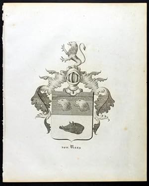 Bild des Verkufers fr Wappen derer von Rass (1837) zum Verkauf von Antiquariat Stefan Wulf