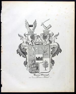 Wappen des Barons Wrangel aus dem Hause Addinal (1837)