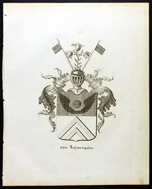 Bild des Verkufers fr Wappen derer von Schwengelm (1837) zum Verkauf von Antiquariat Stefan Wulf