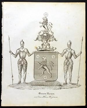 Wappen des Barons Rosen aus dem Hause Weinjerwen (1837)