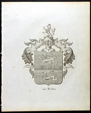 Bild des Verkufers fr Wappen derer von Heller (1837) zum Verkauf von Antiquariat Stefan Wulf