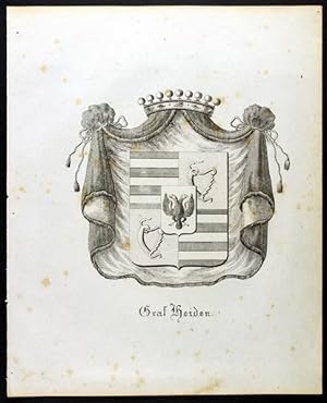 Bild des Verkufers fr Wappen des Grafen Heiden (1837) zum Verkauf von Antiquariat Stefan Wulf