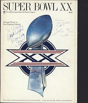 Image du vendeur pour Super Bowl XX / The Official Super Bowl XX Game Program (SIGNED BY FORTY-NINERS QUARTERBACK ROGER CRAIG) mis en vente par Cat's Curiosities