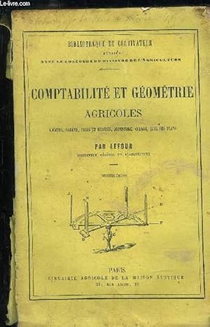 Seller image for COMPTABILITE ET GEOMETRIE AGRICOLE for sale by Le-Livre