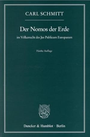 Bild des Verkufers fr Der Nomos der Erde im Vlkerrecht des Jus Publicum Europaeum zum Verkauf von AHA-BUCH GmbH