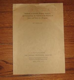 Seller image for Methods in Scientific Weather Analysis and Forecasting: An Outline in the History of Ideas and Hints at a Program (A Reprint from the Rossby Memorial Volume) for sale by Friendly Used Books