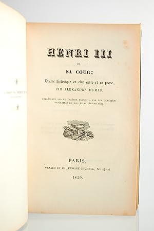 Image du vendeur pour Henri III et sa cour. - Stockholm, Fontainebleau et Rome, trilogie dramatique sur la vie de Christine mis en vente par Librairie Le Feu Follet