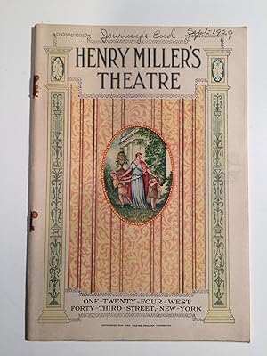 Image du vendeur pour Henry Miller's Theatre 124 West Forty-Third Street "Journey's End" mis en vente par WellRead Books A.B.A.A.