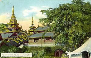 Government House - Mandalay. Carte Postale.