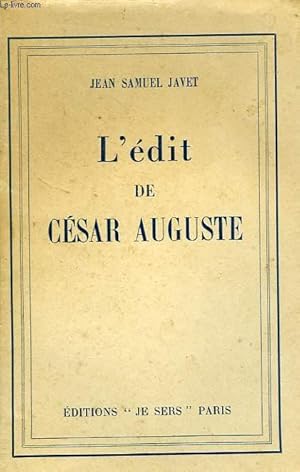 Seller image for L'EDIT DE CESAR AUGUSTE, MEDITATIONS for sale by Le-Livre